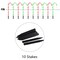 Christmas Candy Cane Pathway Lights, 10PCS Red & Green Striped LED Candy Cane Lights with Stakes, Outdoor Indoor Holiday Decor for Lawn, Walkway, Garden, Christmas Party Decoration